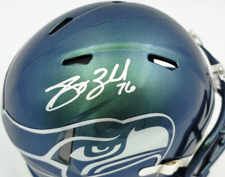 Grey Zabel Signed Seattle Seahawks Rivalries Speed Mini Helmet MCS Holo