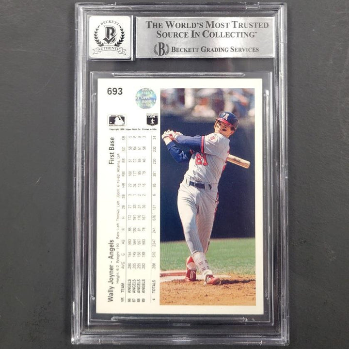 Wally Joyner autograph signed 1990 Upper Deck #693 Card BAS BGS 10 auto