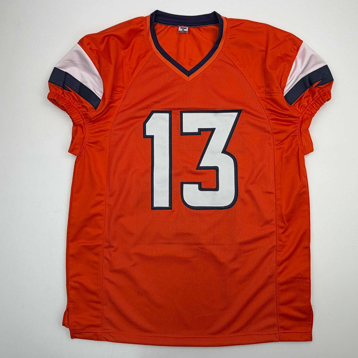 Autographed/Signed Pat Bryant II Denver Orange Pro Cut Jersey JSA COA
