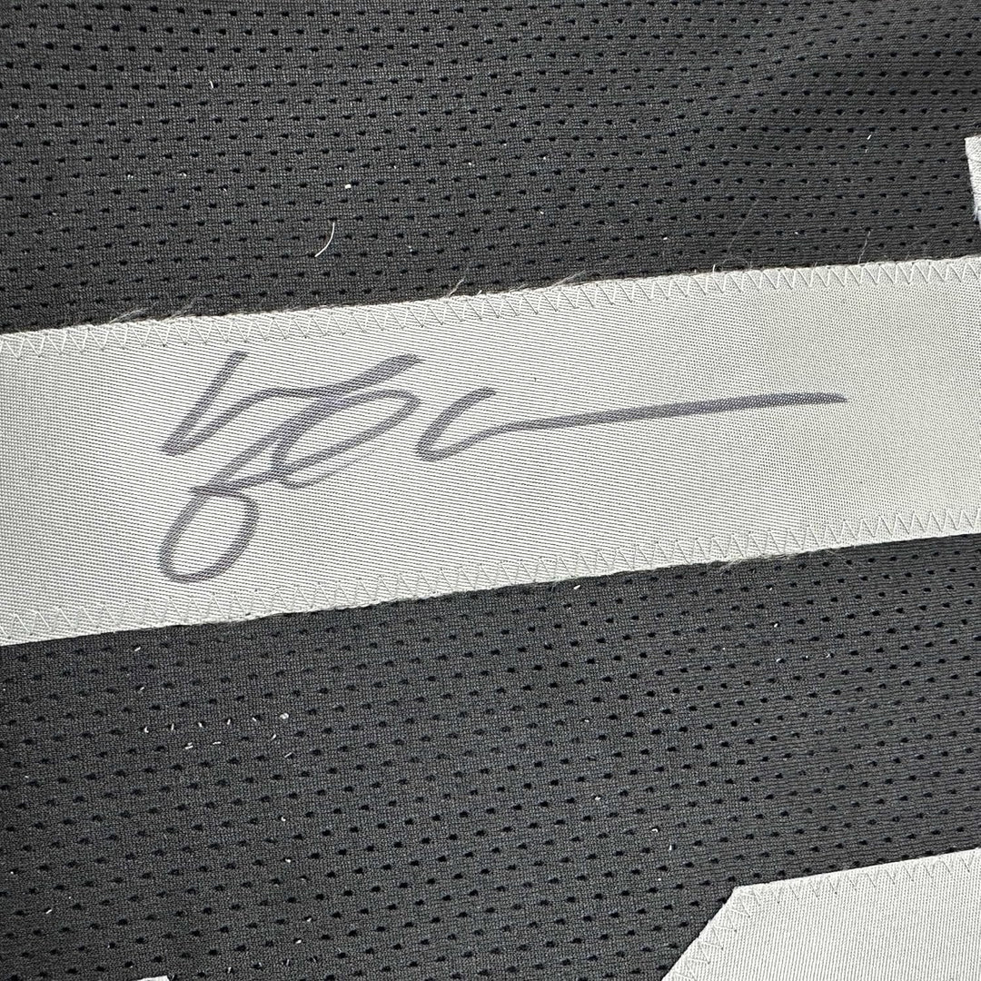 Framed Signed Michael Crabtree 35x39 Oakland Black Jersey JSA COA