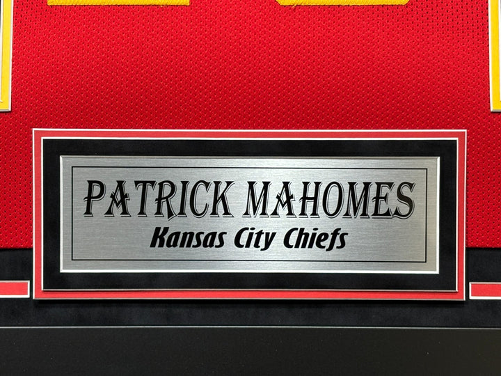 Patrick Mahomes Autographed Kansas City Chiefs Red Jersey Framed JSA Signed Home