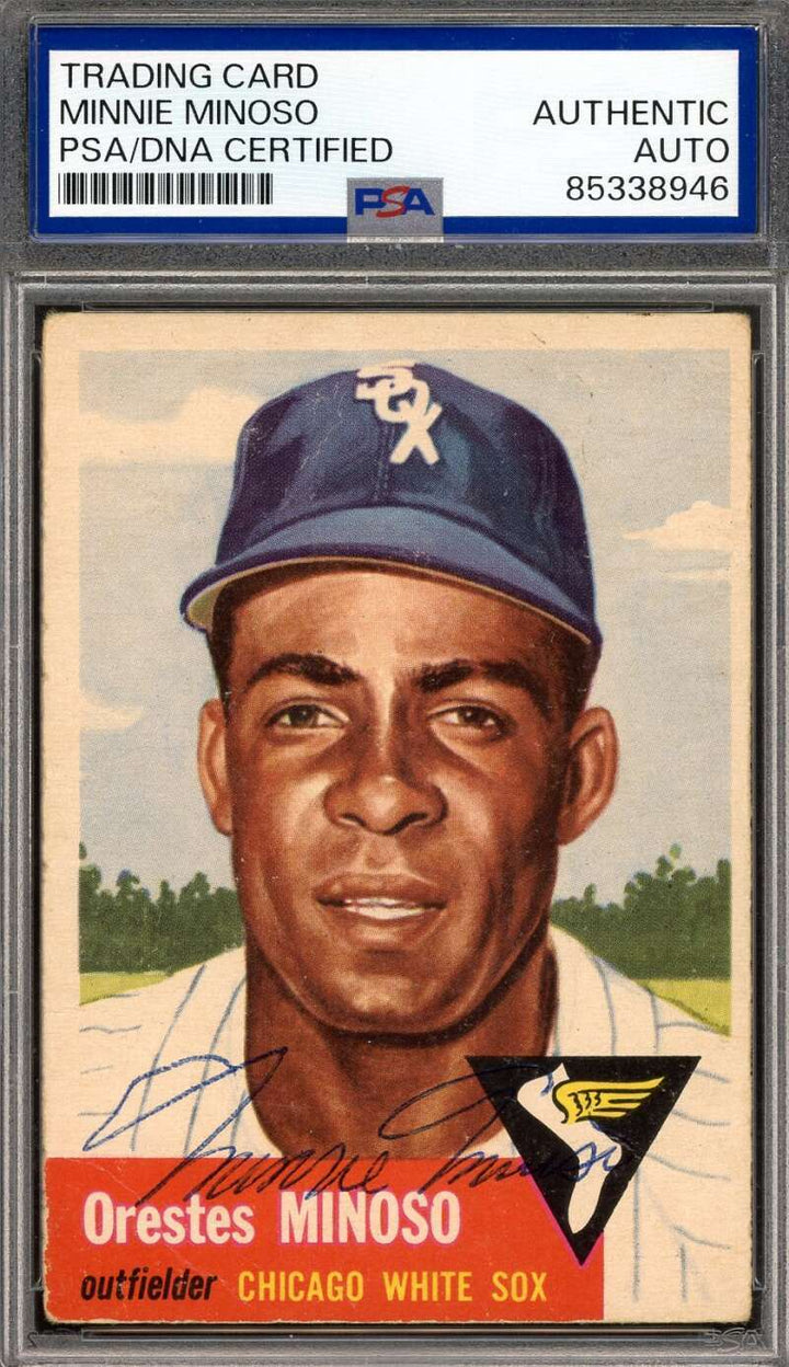 Minnie Minoso PSA DNA Vintage Signed 1953 Topps Autograph