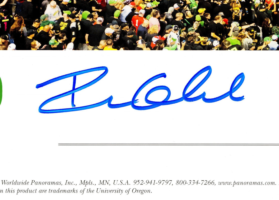 Dillon Gabriel Auto 13.5x40 Panoramic Photo Oregon Ducks Win Ohio State Beckett