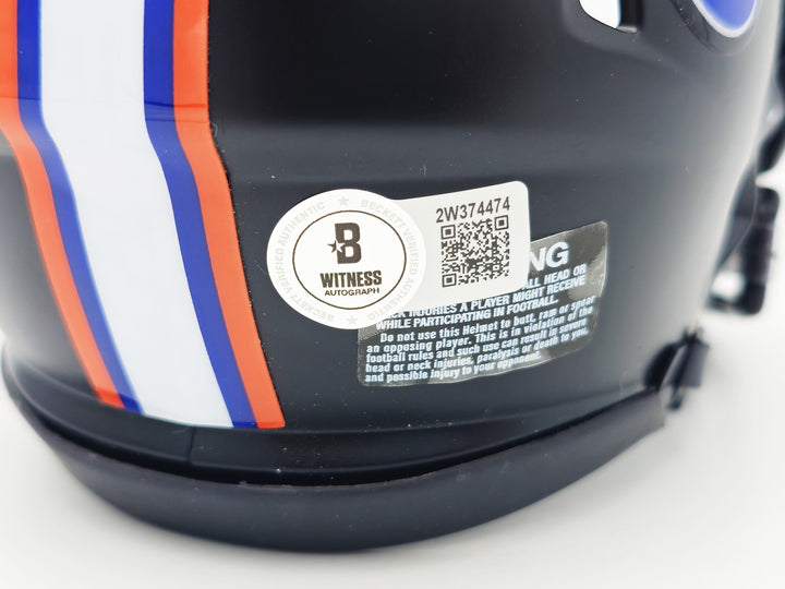 Steve Spurrier Auto Florida Gators Black 2023 Alt Speed Mini Helmet Beckett