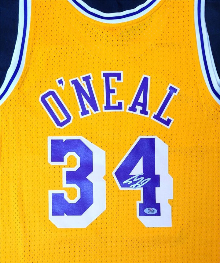 Shaquille O'Neal Shaq signed Mitchell & Ness 1996-97 Lakers Jersey autograph PSA