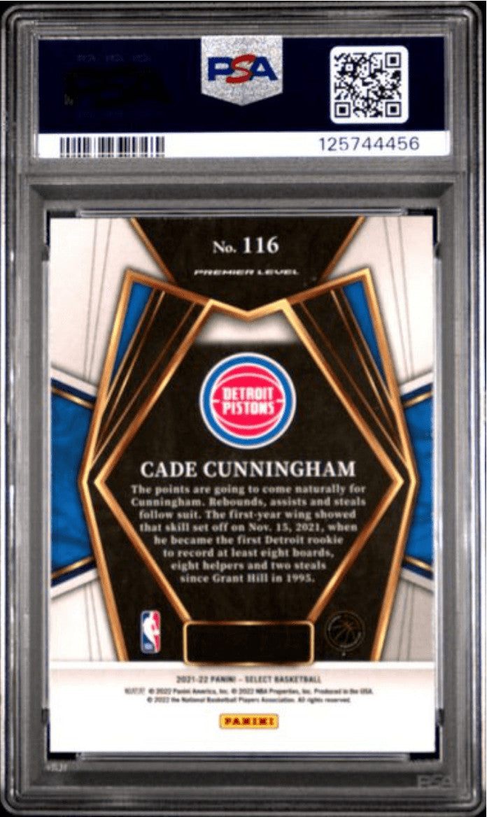 Graded 2021 Panini Select Cade Cunningham #116 Rookie RC Card PSA 10
