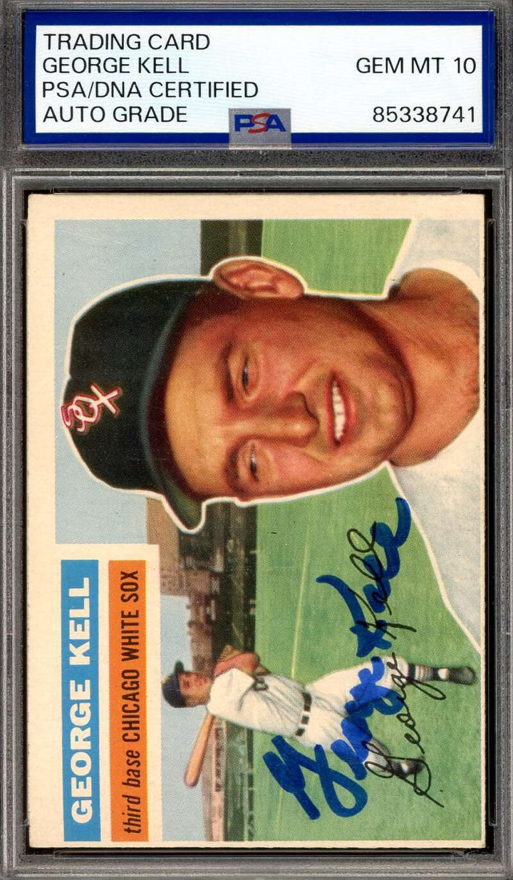 George Kell Gem Mint 10 PSA DNA Signed 1956 Topps Autograph