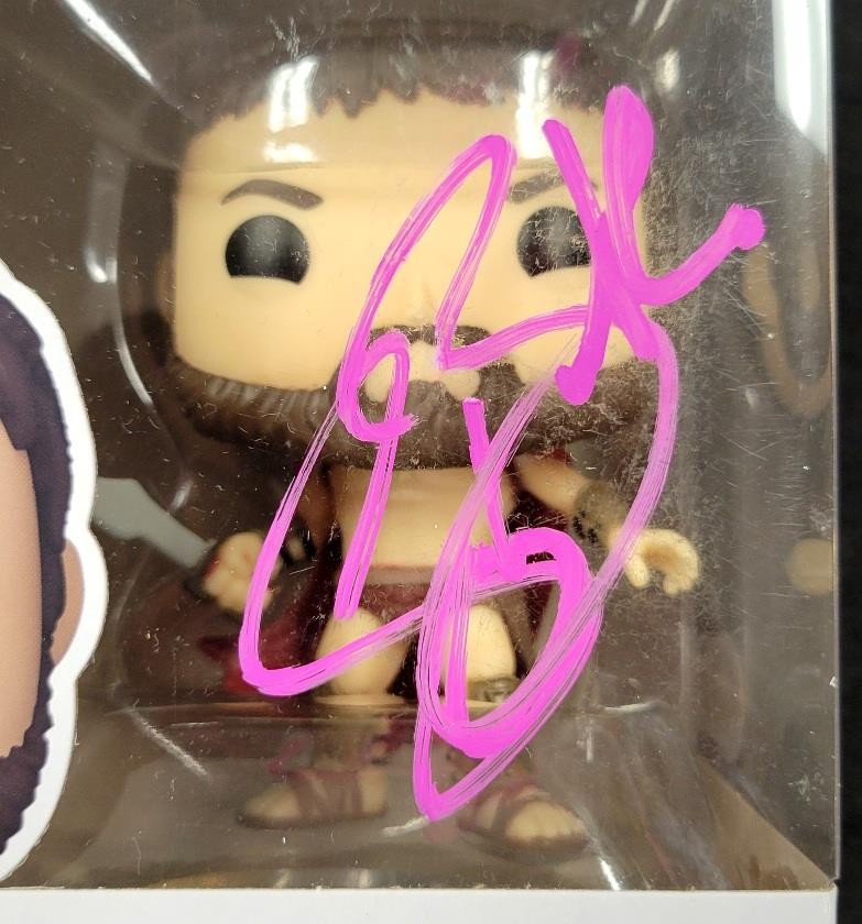 Gerard Butler signed Leonidas 300 Funko Pop! 1473 autograph (D) ~ Beckett BAS