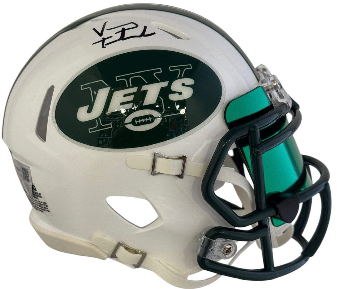 Vinny Testaverde Autographed Jets Speed Mini Helmet (Fanatics)