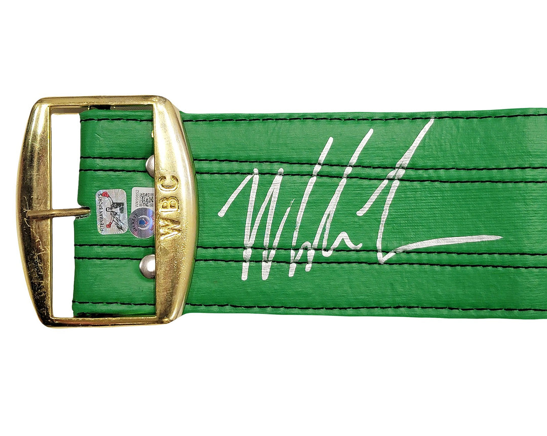 Mike Tyson Signed Green WBC World Championship Belt Beckett Witness