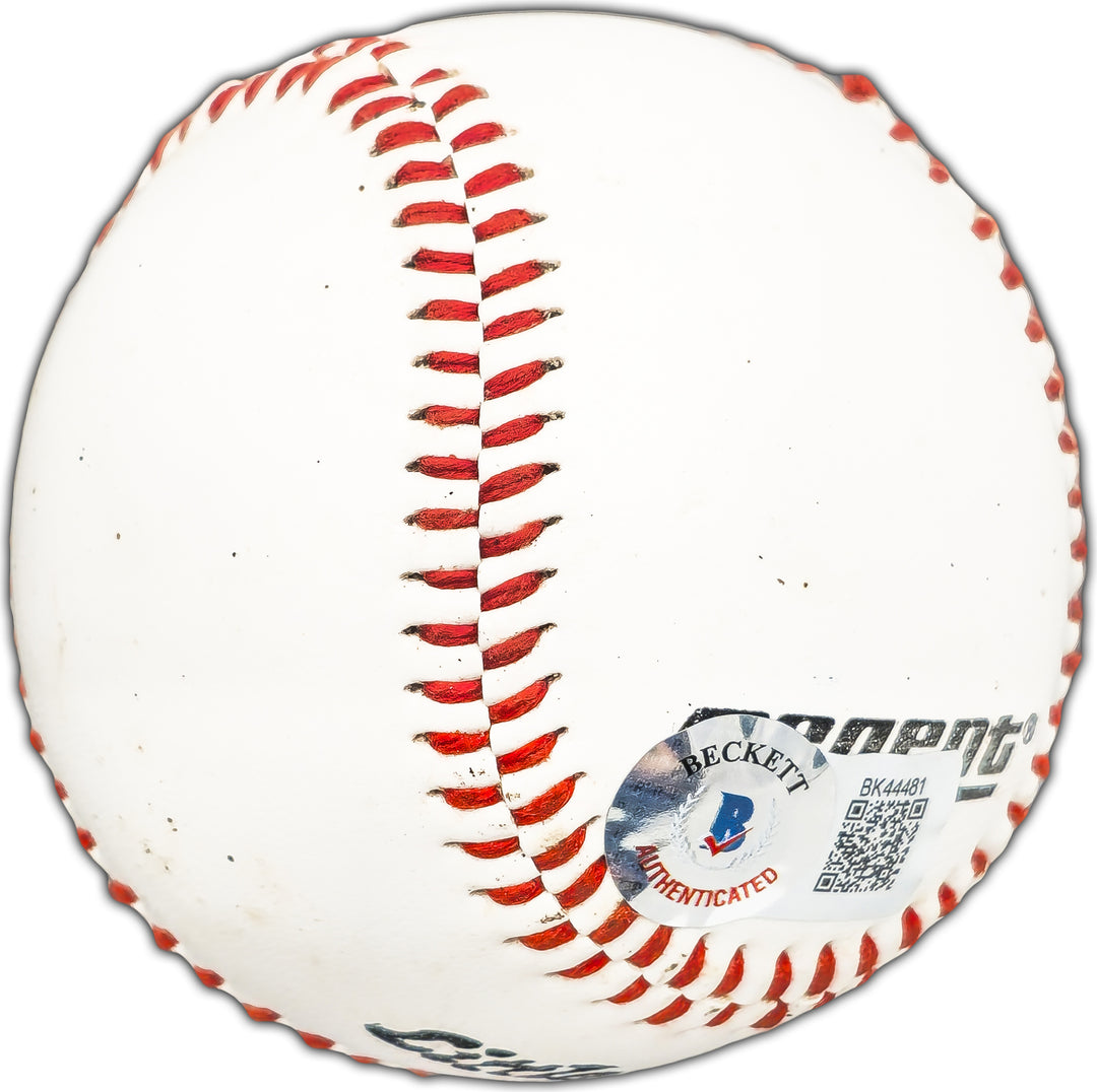 Andy Pilney Autographed Little League Baseball Braves 36 Beckett BK44481