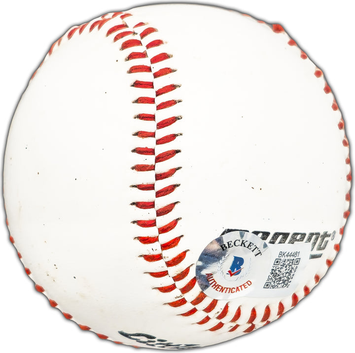 Andy Pilney Autographed Little League Baseball Braves 36 Beckett BK44481