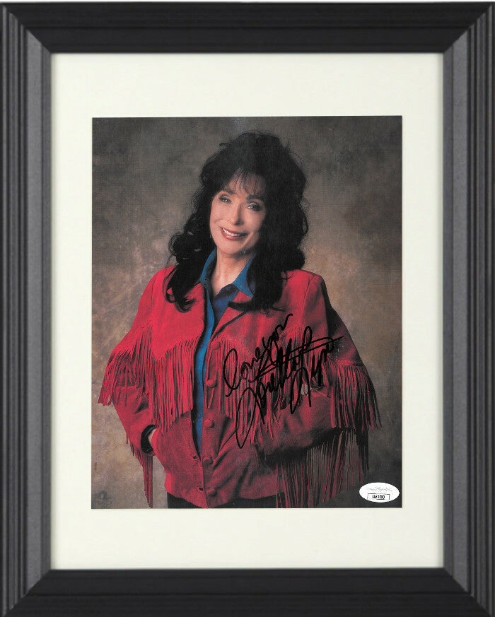 Loretta Lynn signed Country Music Legend 8x10 Photo Framed w/ Love You Insc- JSA