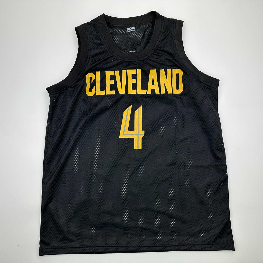 Facsimile Autographed Evan Mobley Cleveland Black Reprint Jersey Size Men's XL
