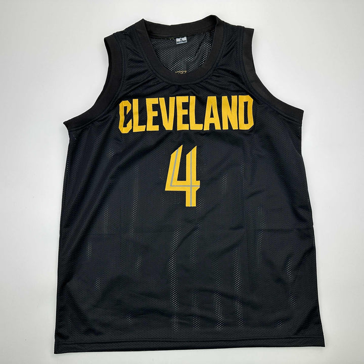 Facsimile Autographed Evan Mobley Cleveland Black Reprint Jersey Size Men's XL