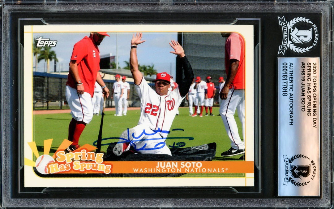 Juan Soto Autographed 2020 Topps Opening Day Spring Has Sprung Card Beckett