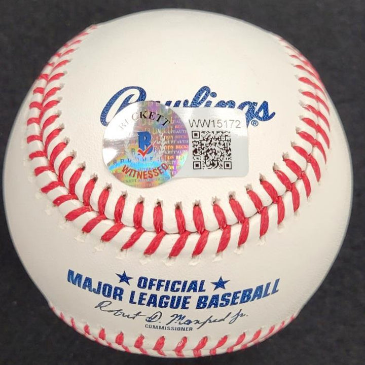Ben Joyce autograph signed Official MLB Baseball Angels ~ BAS Beckett Witness