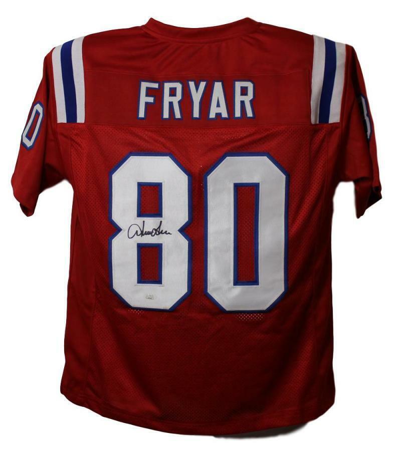 Irving Fryar Autographed/Signed Pro Style Red XL Jersey JSA 21913