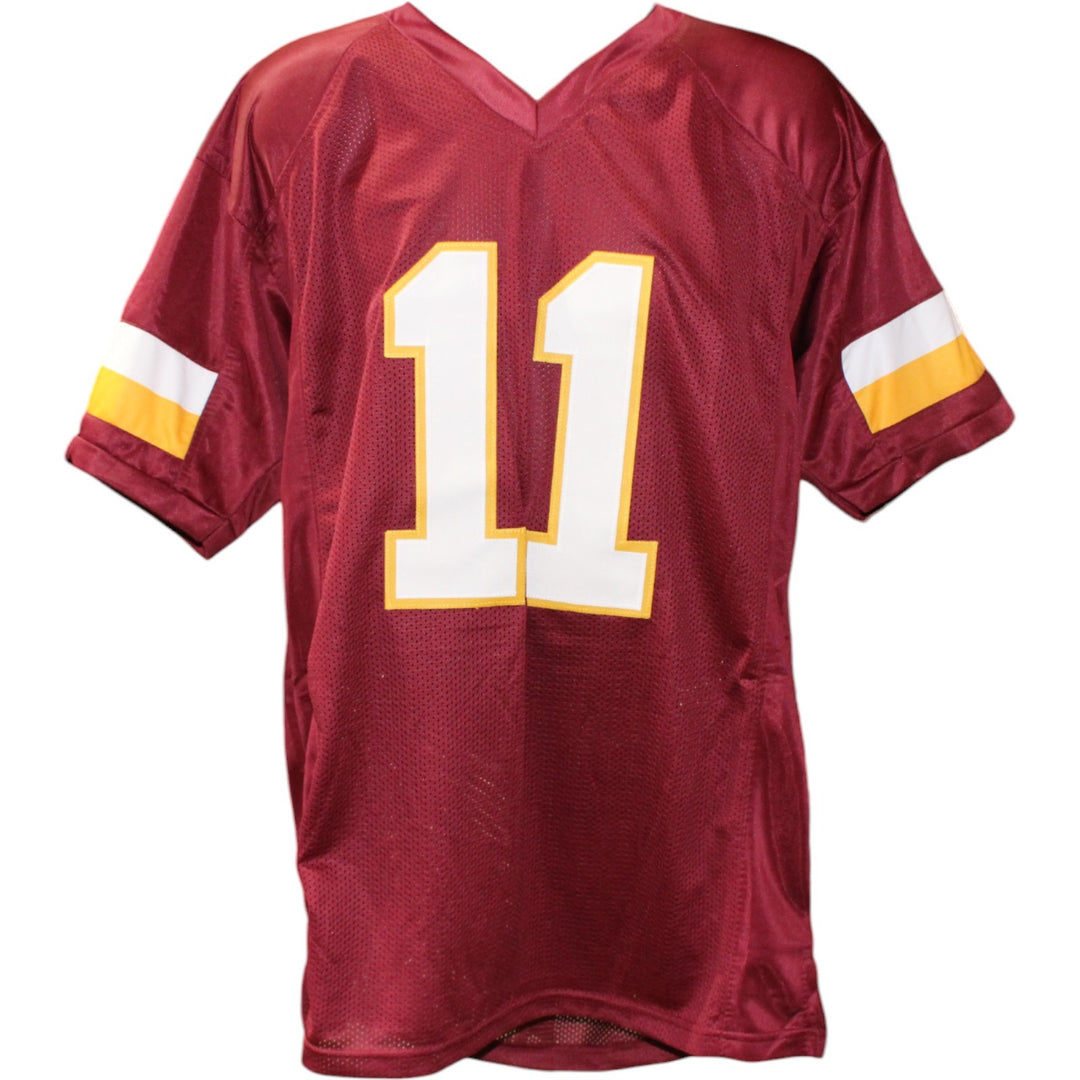 Mark Rypien Autographed/Signed Pro Style Red XL Jersey MVP Beckett Witness 51833