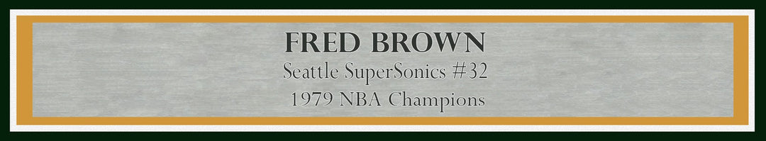 Downtown Fred Brown Signed Framed 8x10 Photo Seattle Supersonics MCS Holo