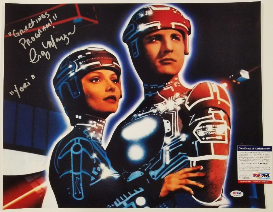 CINDY MORGAN Signed 16x20 Photo TRON "Greetings Programs! Yori" ~ PSA/DNA COA