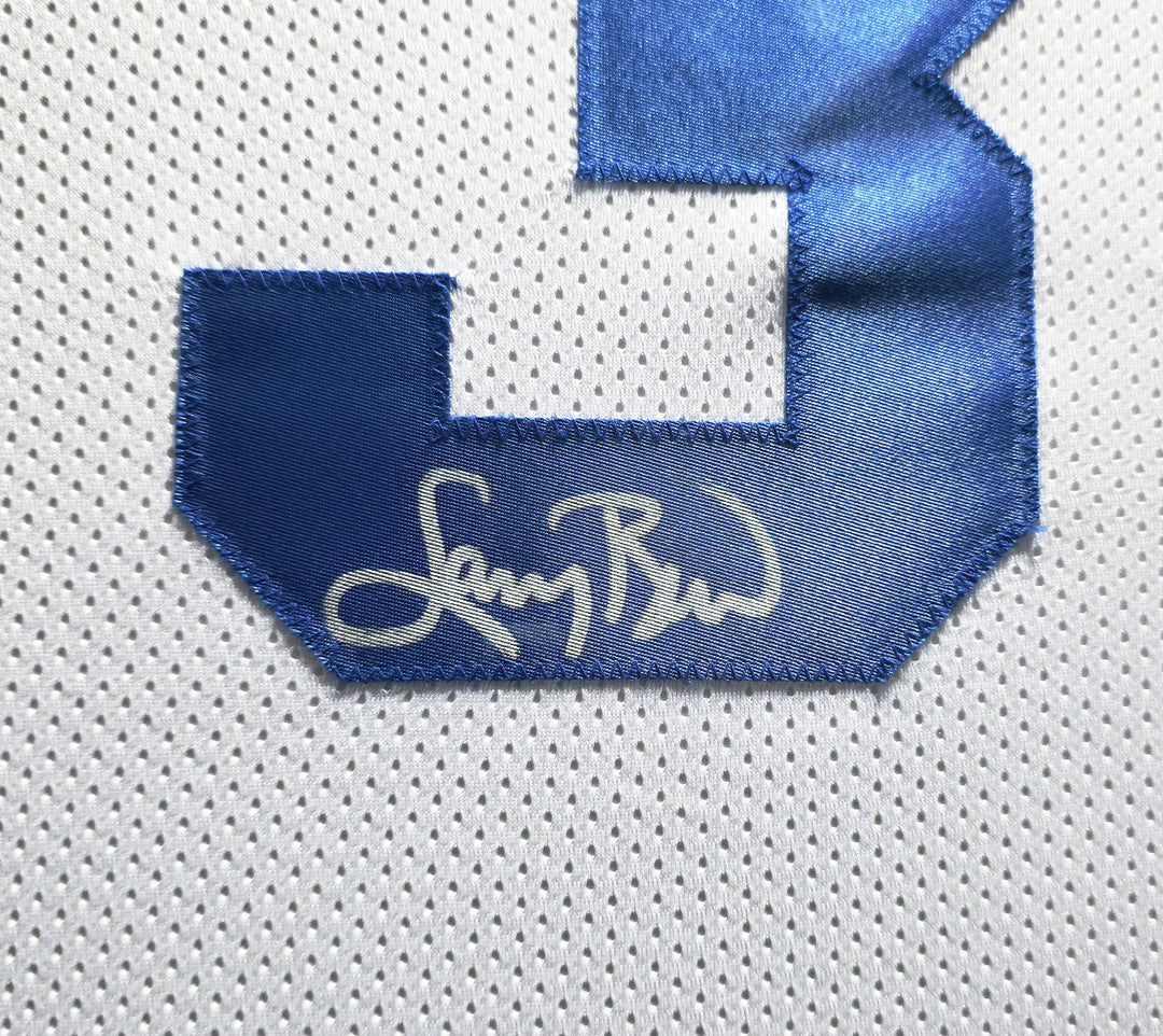 Team USA Basketball Larry Bird Signed Framed White All Star Jersey BAS Witness