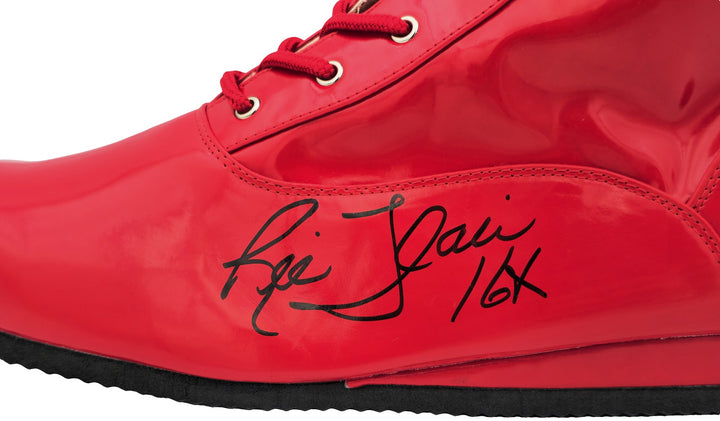 Ric Flair Autographed Signed Red Left Footed Boot WWE "16x" JSA