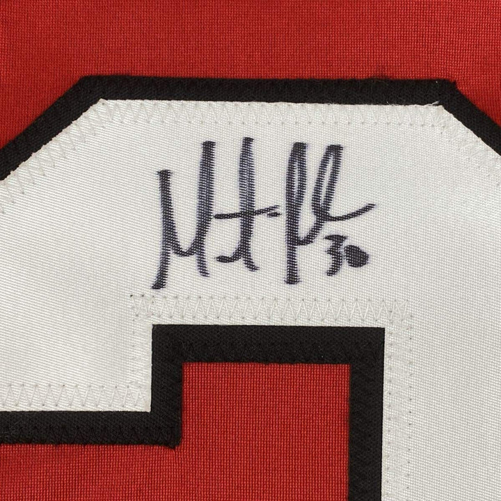 Autographed/Signed MARTIN MARTY BRODEUR New Jersey Red Hockey Jersey JSA COA