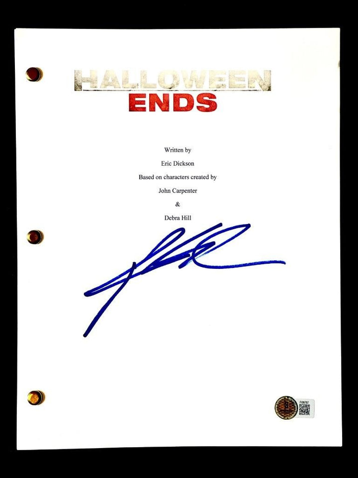 Rohan Campbell signed Halloween Ends full movie script autograph (D) Beckett BAS