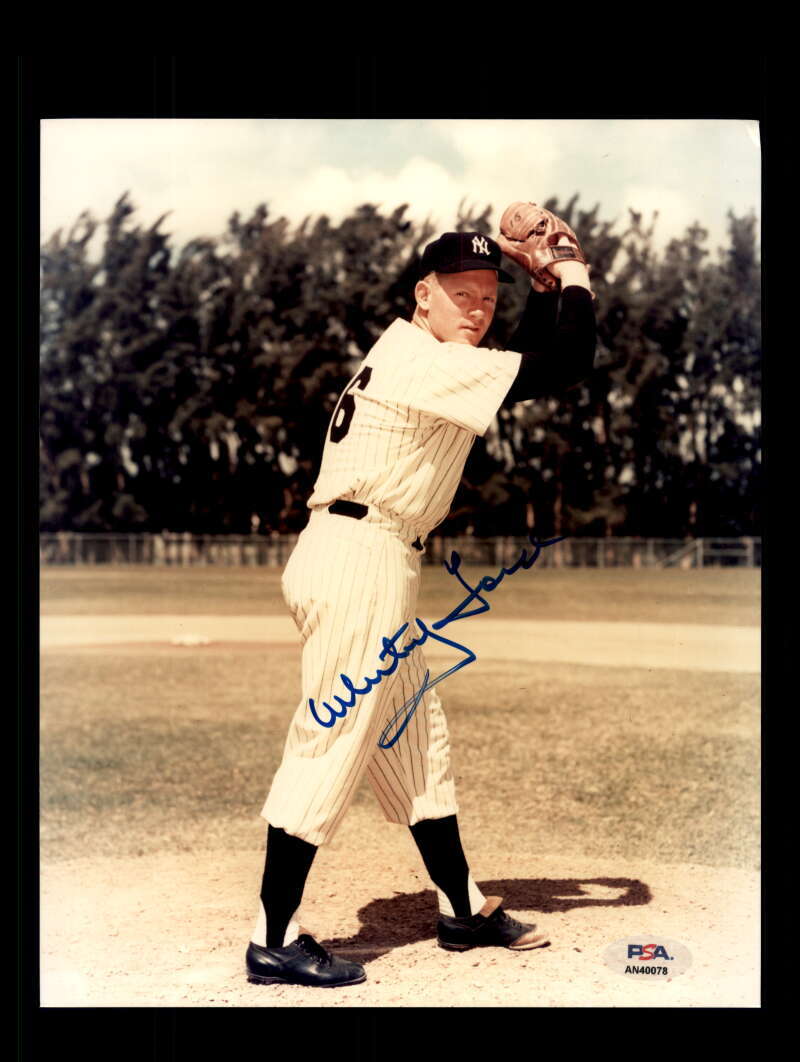 Whitey Ford PSA DNA Signed  8x10 Photograph Autograph Yankees