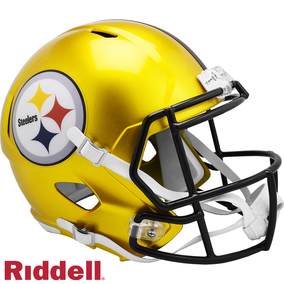 Pittsburgh Steelers Full Size Replica Flash Helmet Riddell New In Box 30780