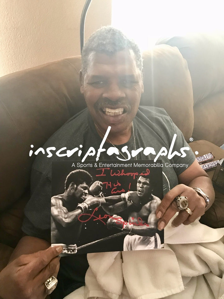 Leon Spinks Signed 8x10 Inscribed "Whooped Ali" COA Michael 8x Muhammad
