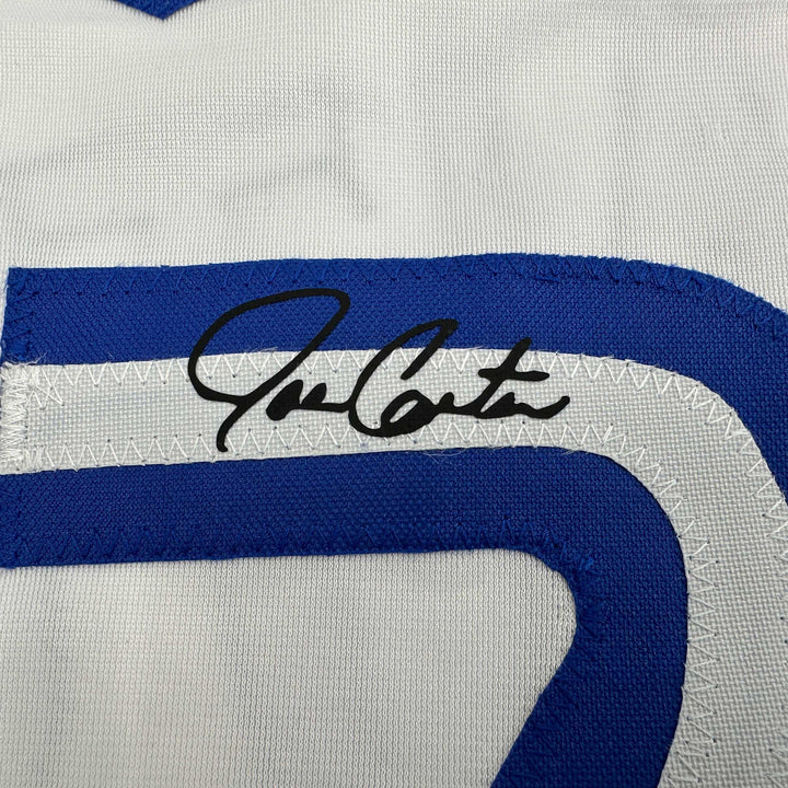 Facsimile Autographed Joe Carter Toronto Blue Reprint Jersey Size Men's XL