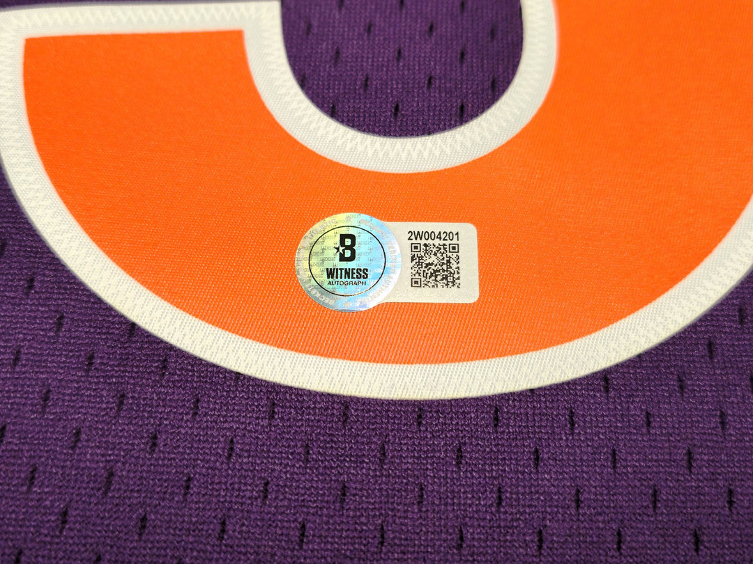 Suns Steve Nash Auto Purple Auth Mitchell Ness 2005-06 HWC Swingman Jersey L BAS