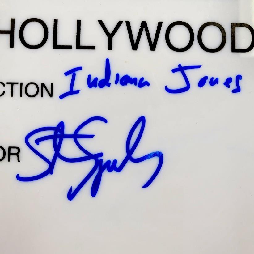 Steven Spielberg signed "Indiana Jones" Director Clapboard autograph Beckett BAS