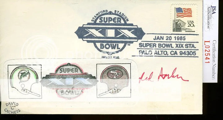 Red Barber Jsa Authenticated Signed 1985 Super Bowl Fdc Autograph