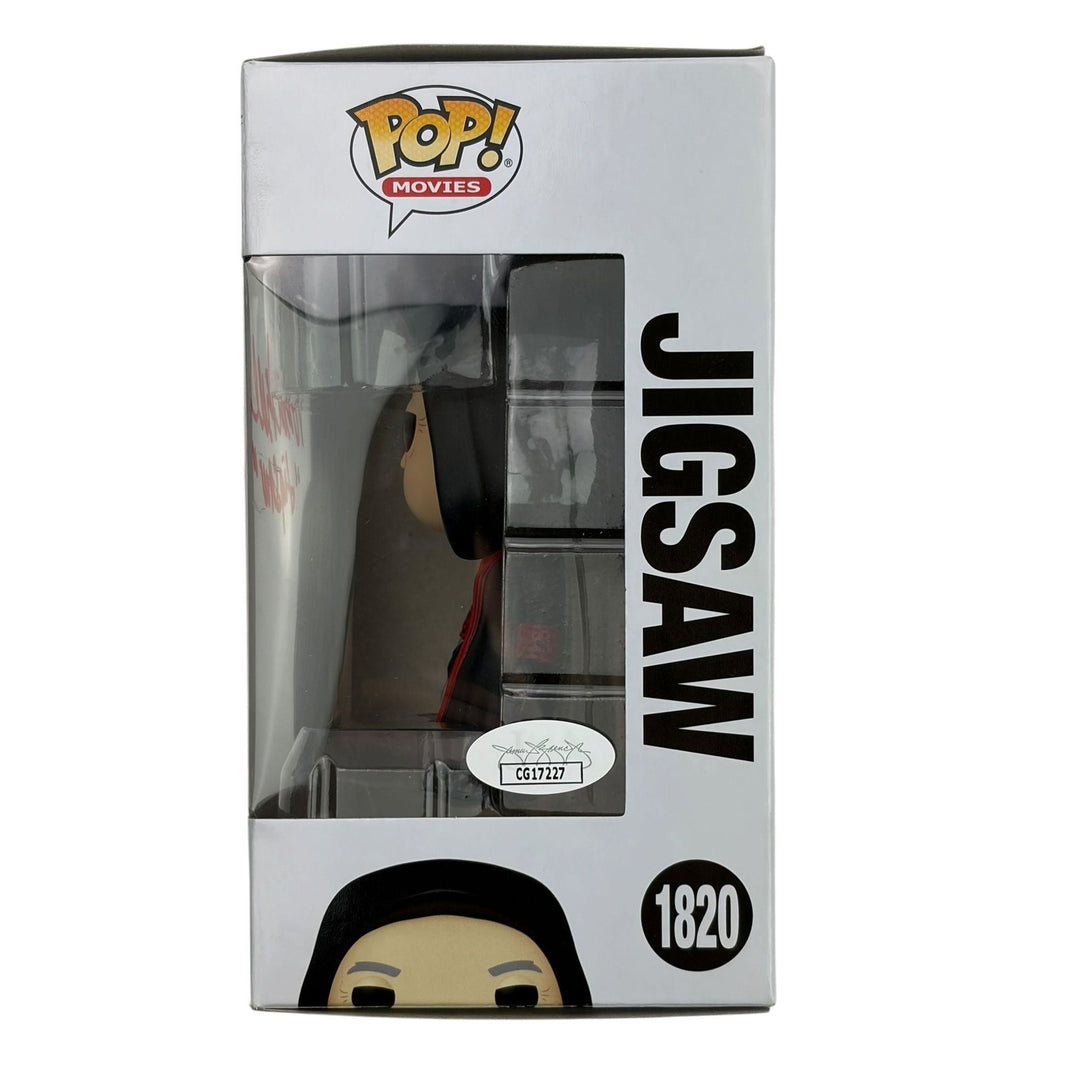 Autographed/Signed Tobin Bell Jigsaw Saw Funko Pop #1820 Movie Figurine JSA COA