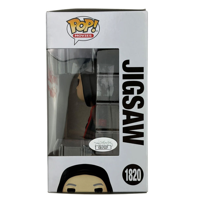 Autographed/Signed Tobin Bell Jigsaw Saw Funko Pop #1820 Movie Figurine JSA COA