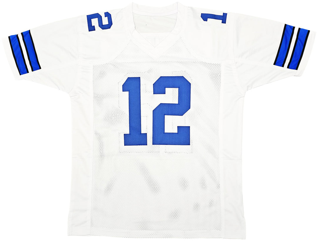 Dallas Cowboys Roger Staubach Signed White Jersey Beckett Witness