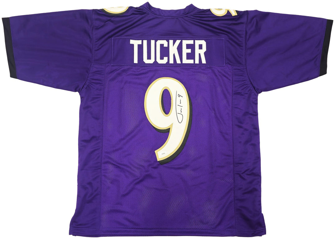 Baltimore Ravens Justin Tucker Autographed Signed Purple Jersey JSA