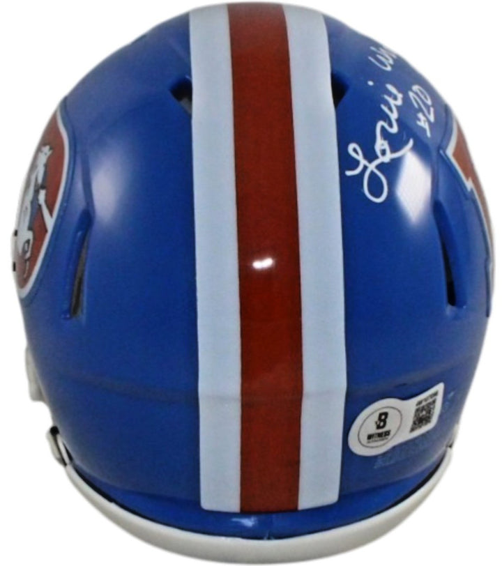 Louie Wright Autographed Denver Broncos TB Mini Helmet Beckett Witness 55379