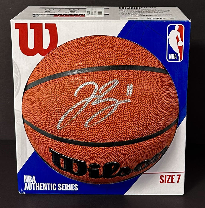 Jalen Brunson Signed Wilson I/O Basketball Knicks Mint Autograph Fanatics COA