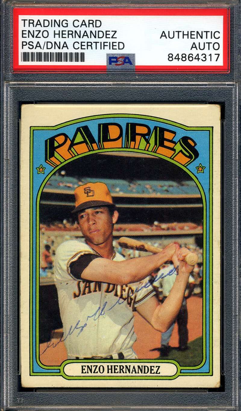 Enzo Hernandez PSA DNA Signed 1972 Topps Autograph
