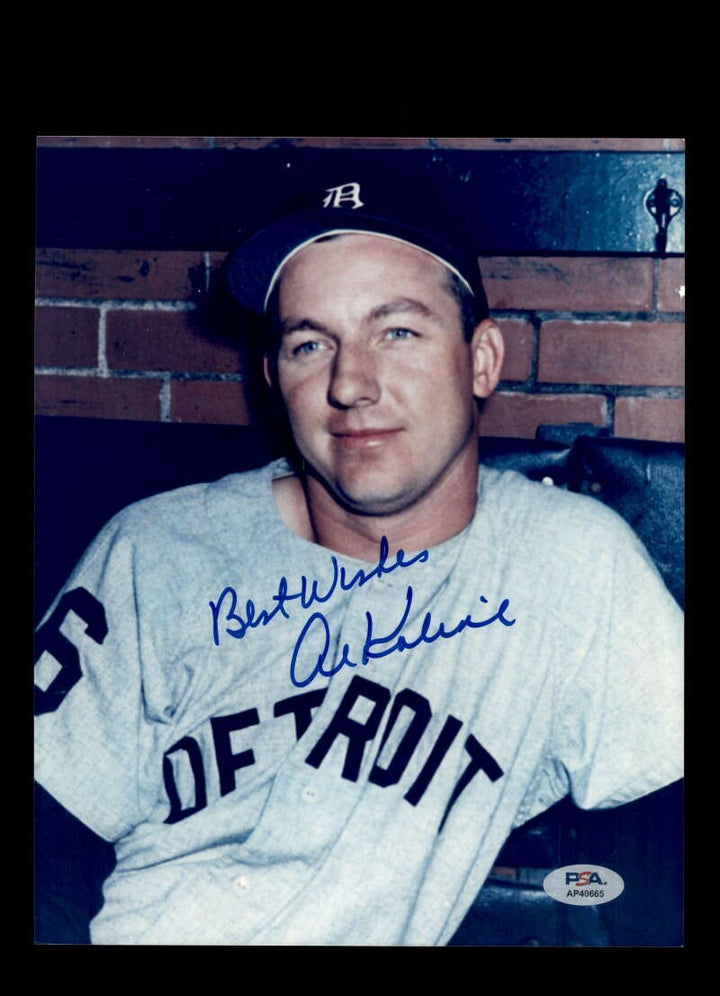 Al Kaline PSA DNA Autograph 8x10 Photo Signed Tigers