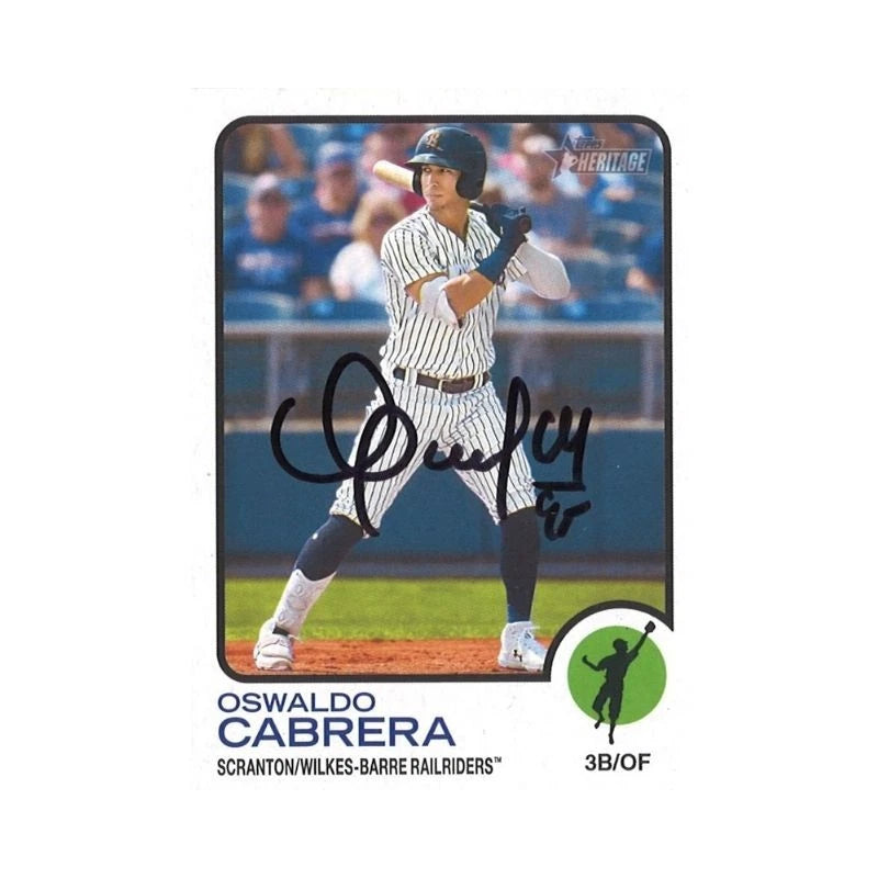 Oswaldo Cabrera New York Yankees Autographed 2022 Topps Heritage Minor League (CX Auth)