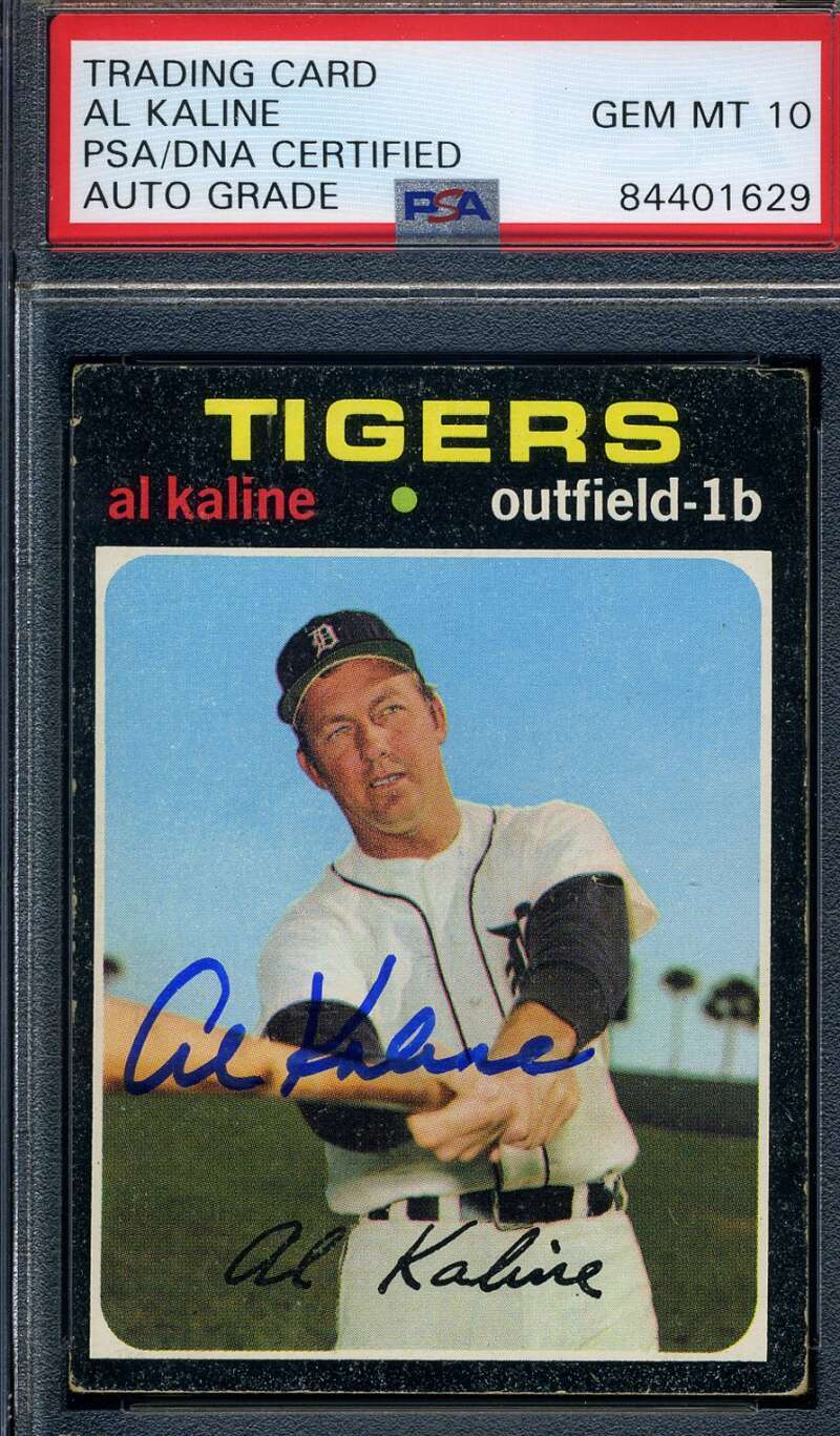 Al Kaline PSA DNA Gem Mint 10 Signed 1971 Topps Autograph