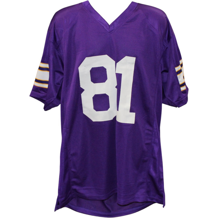 Carl Eller Autographed Pro Style Size XL Purple Jersey HOF Beckett Witness 54624