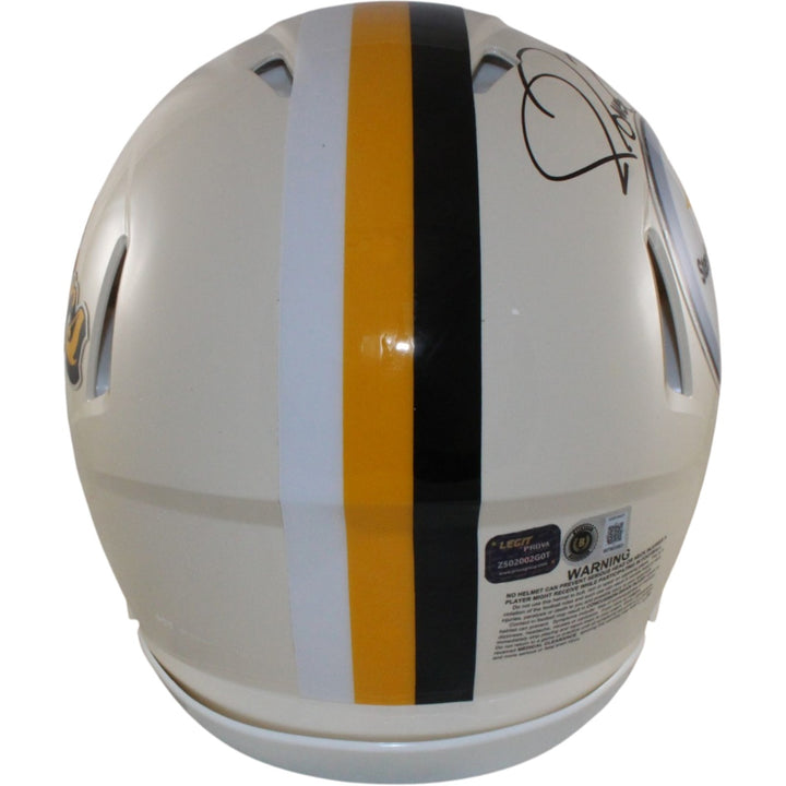 Jerome Bettis Signed Pittsburgh Steelers Pro Retro Helmet Beckett WIT 57523