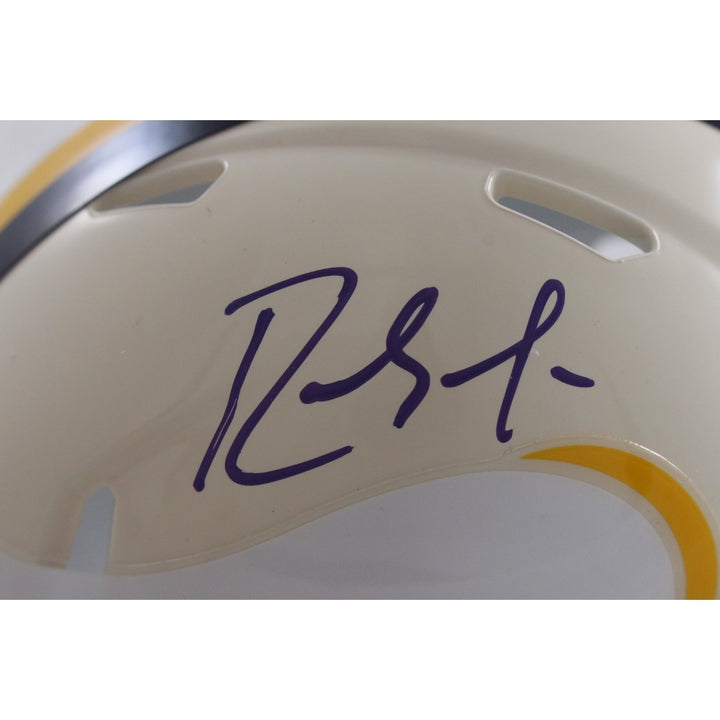Randy Moss Autographed Minnesota Vikings Retro Mini Helmet Beckett 56311