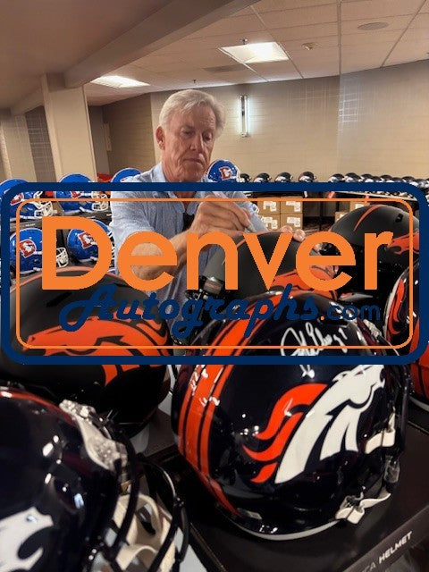 John Elway Autographed Denver Broncos Pro Eclipse Helmet Beckett Witness 55254